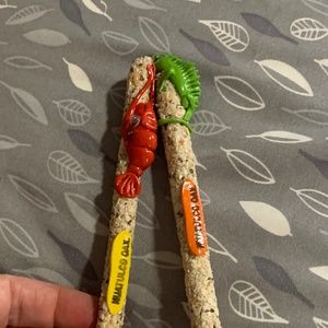 Beach sand pens with a Lobster or Iguana